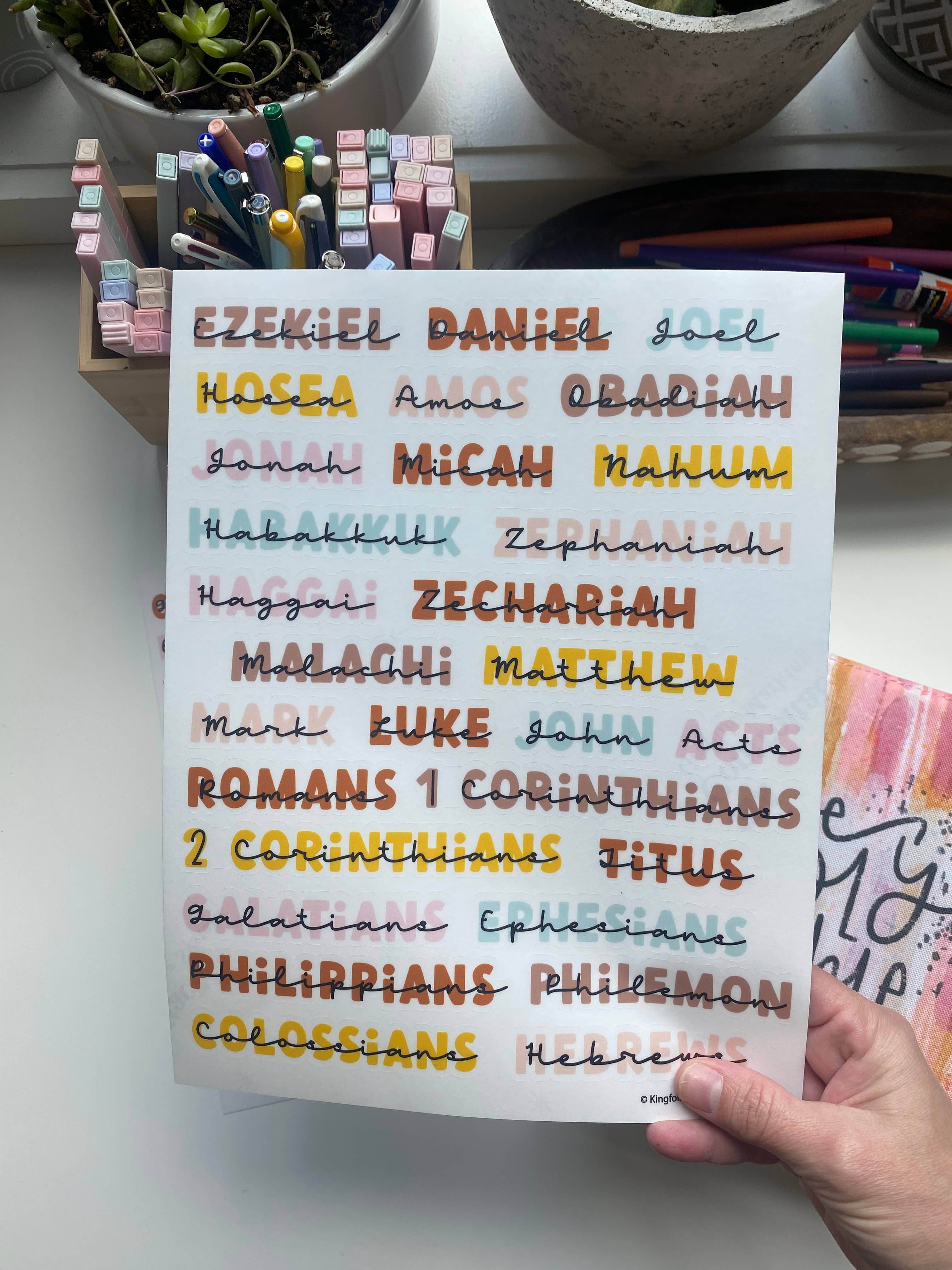 Kingfolk Co – Engroshandel Klistermærke – Bøger i Bibelen Overskrift Klistermærker - BOHO1