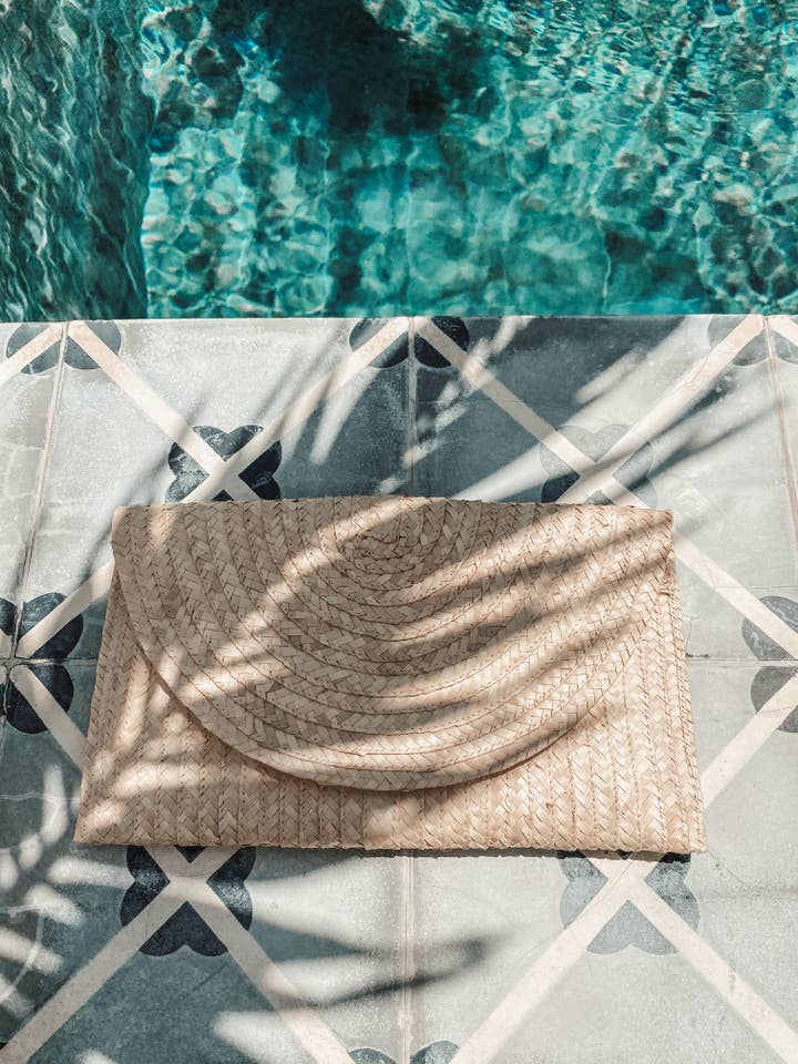 Palm clutch for wholesale by Kayu Living Bali