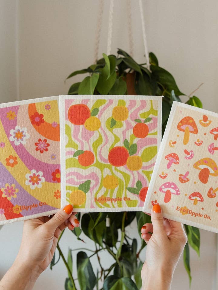 Compostable Swedish Dishcloths for wholesale by Eco Hippie Co.
