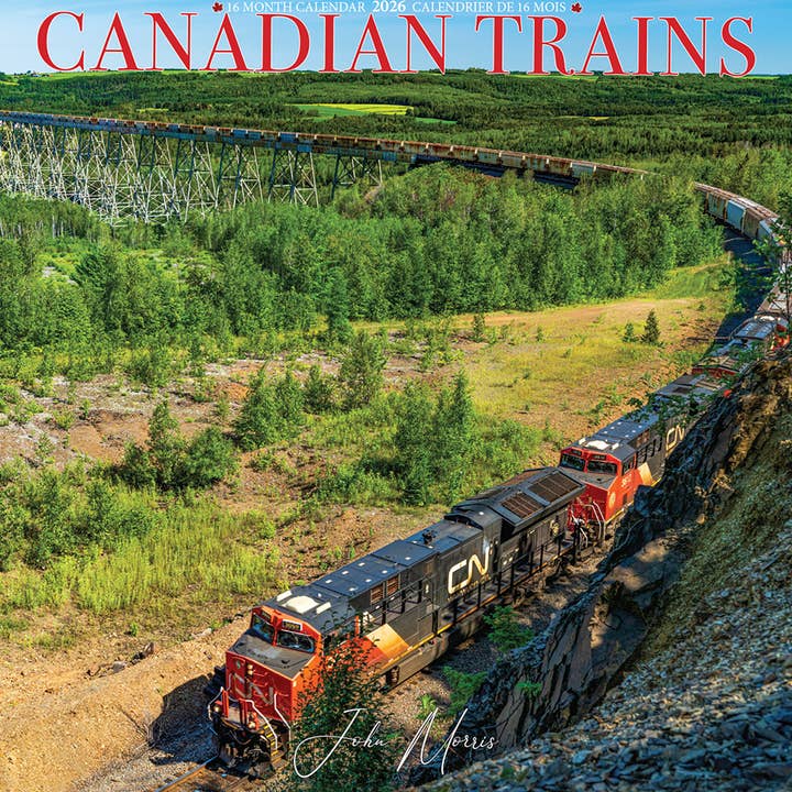2026 Canadian Trains Large Wall Calendar for wholesale by Lens make a picture