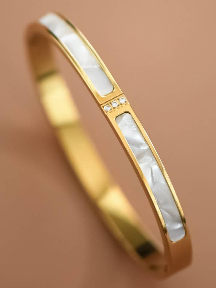 18K Goud Vergulde Waterdichte Roestvrijstalen Armband - 7493 voor wholesale door Mia Accessories