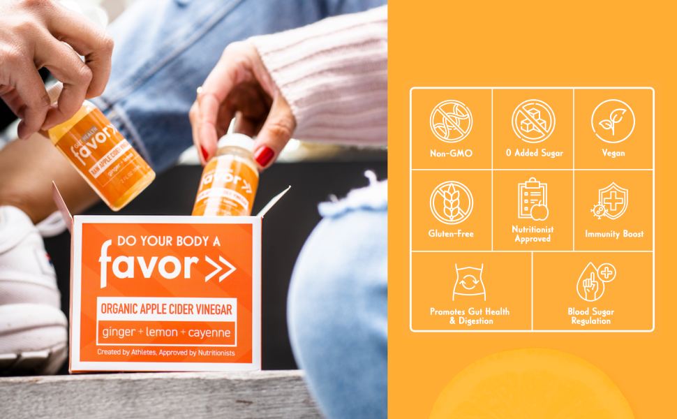 Favor - Wholesale Wellness Juice/Tonic - Gut Health Shot: Apple Cider Vinegar + Ginger4