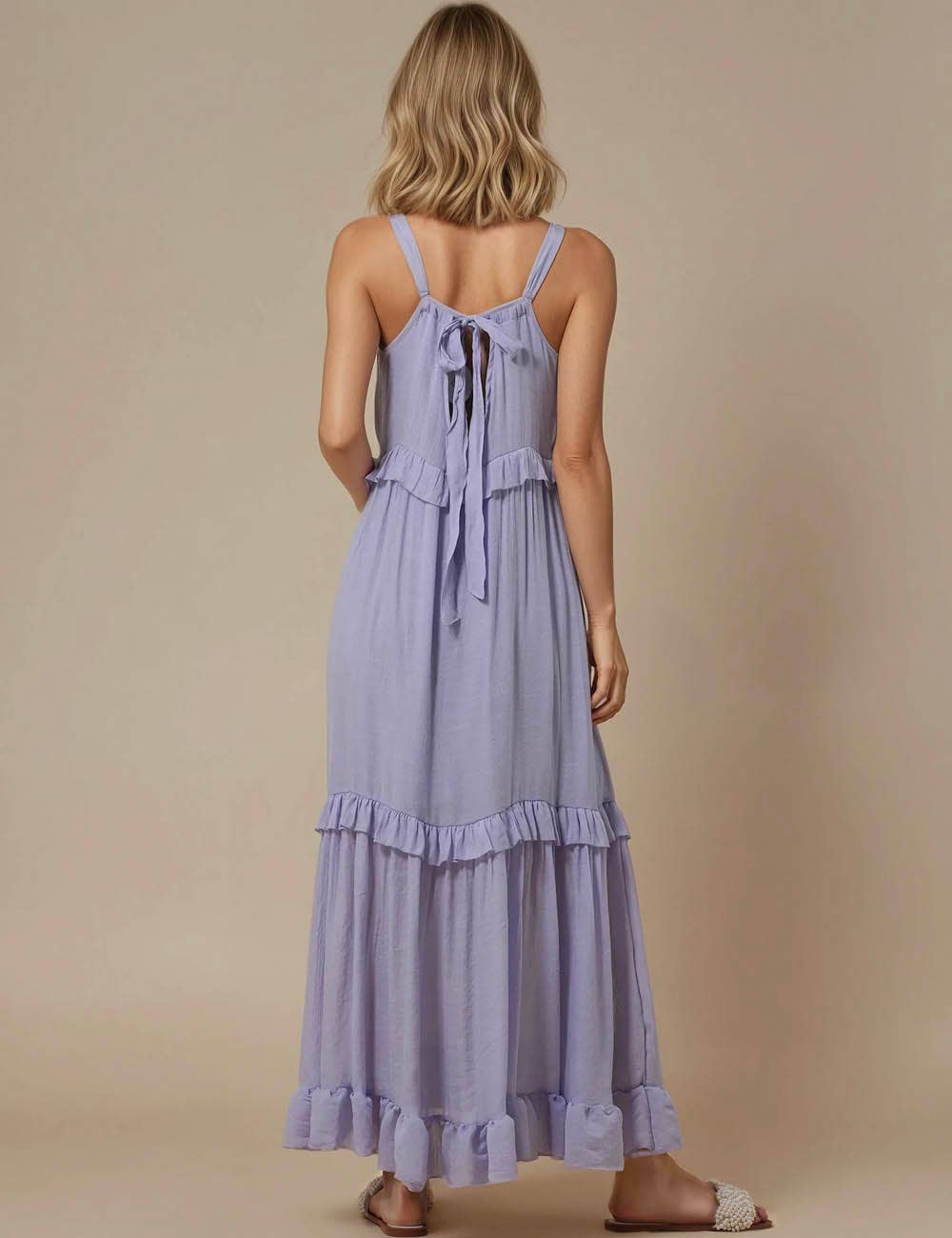 Sweetkama - Vendita all'ingrosso Vestito - Donna - Maxi abito quotidiano da donna con scollo tondo in boemia SKD2311913