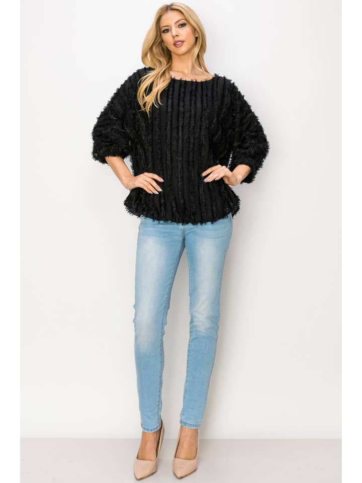Joh Apparel - Wholesale Blouse - Women's - Winona Woven Feathered Top13