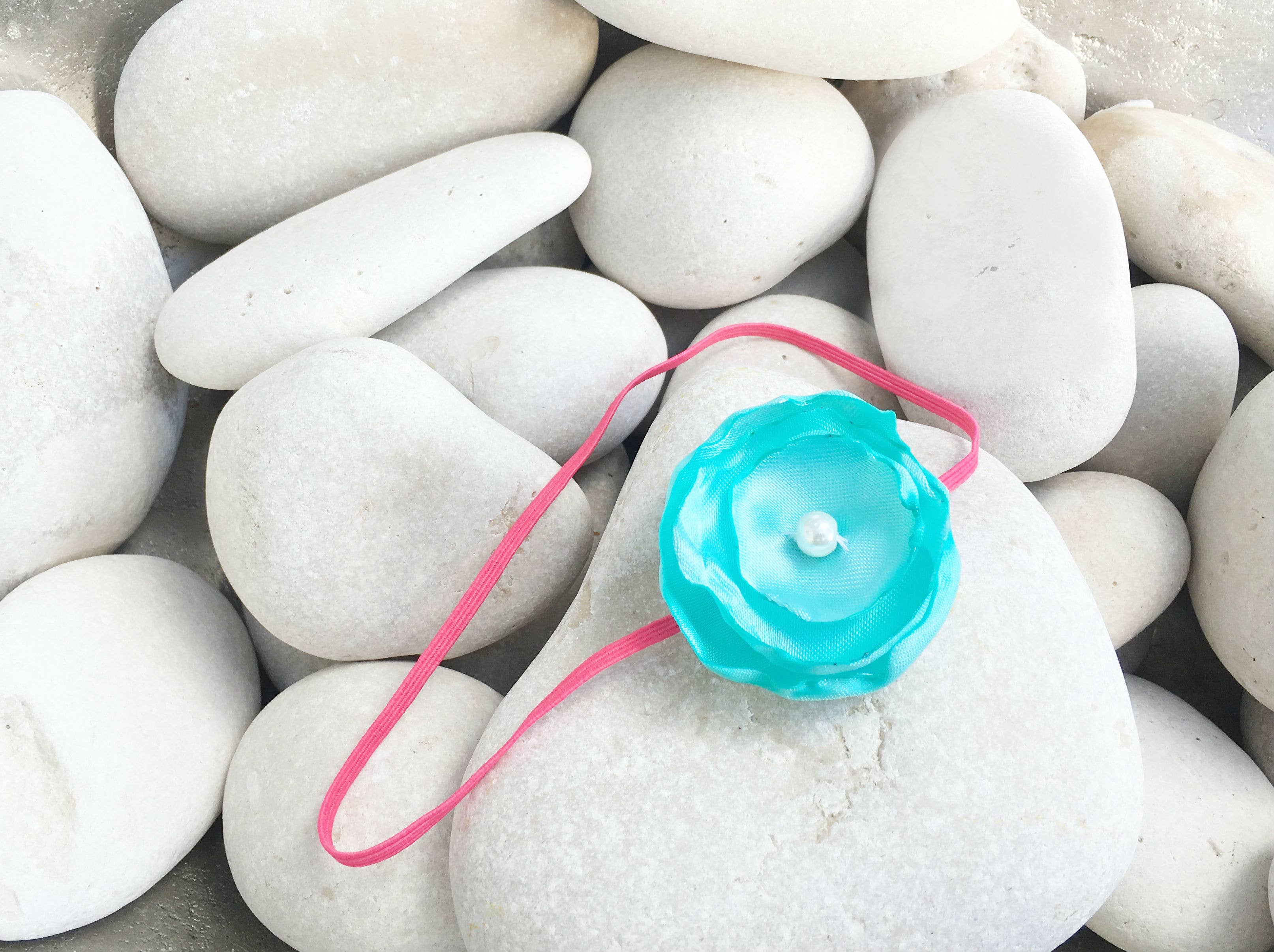 Heidy Berry - Wholesale Fashion Headband - Baby - Tweedia Aqua Pink Baby Headband0