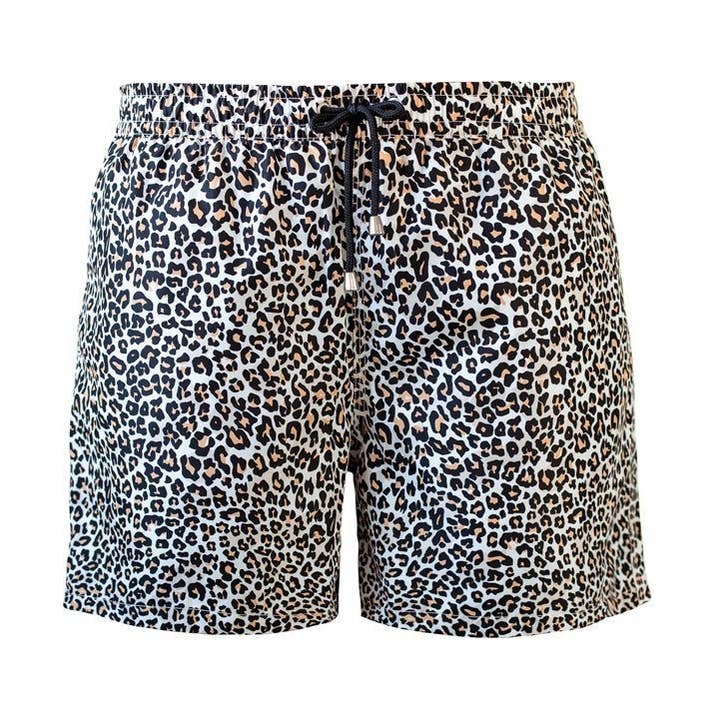 Leopard Eli Swim Shorts by Arlo for wholesale on Faire0