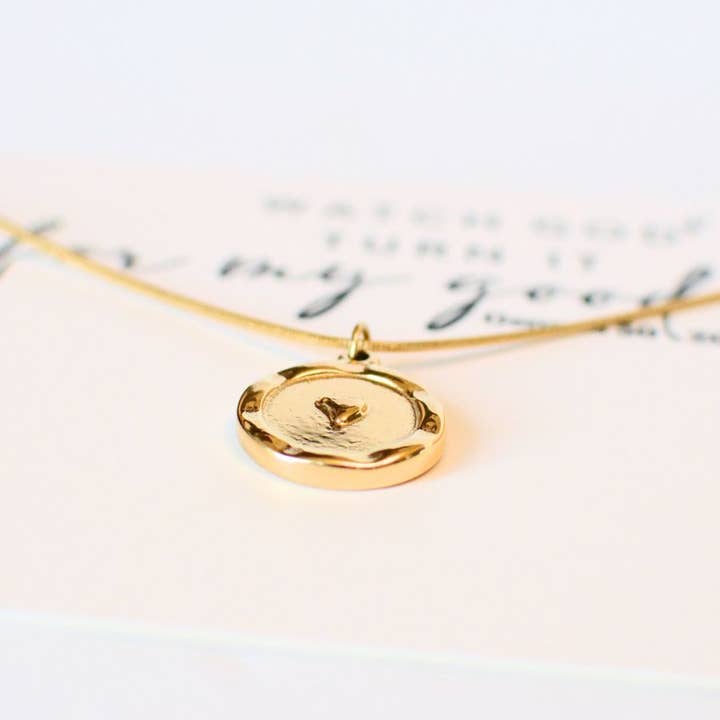 Two and Crew - Wholesale Pendant/Charm Necklace - God is Good heartfelt gift gold heart necklace faith love