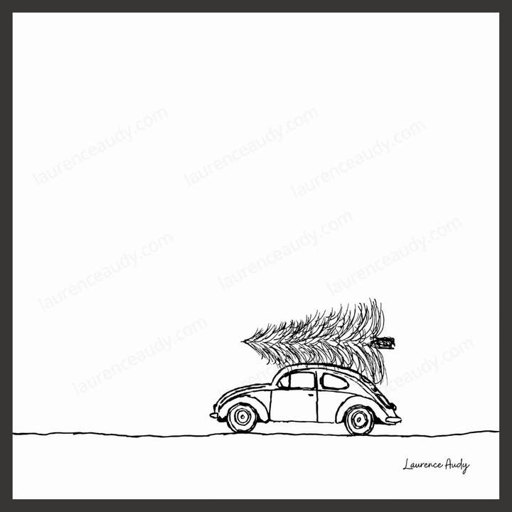 Display minimalist Christmas drawing 01 for wholesale by LAURENCE AUDY CROQUIS