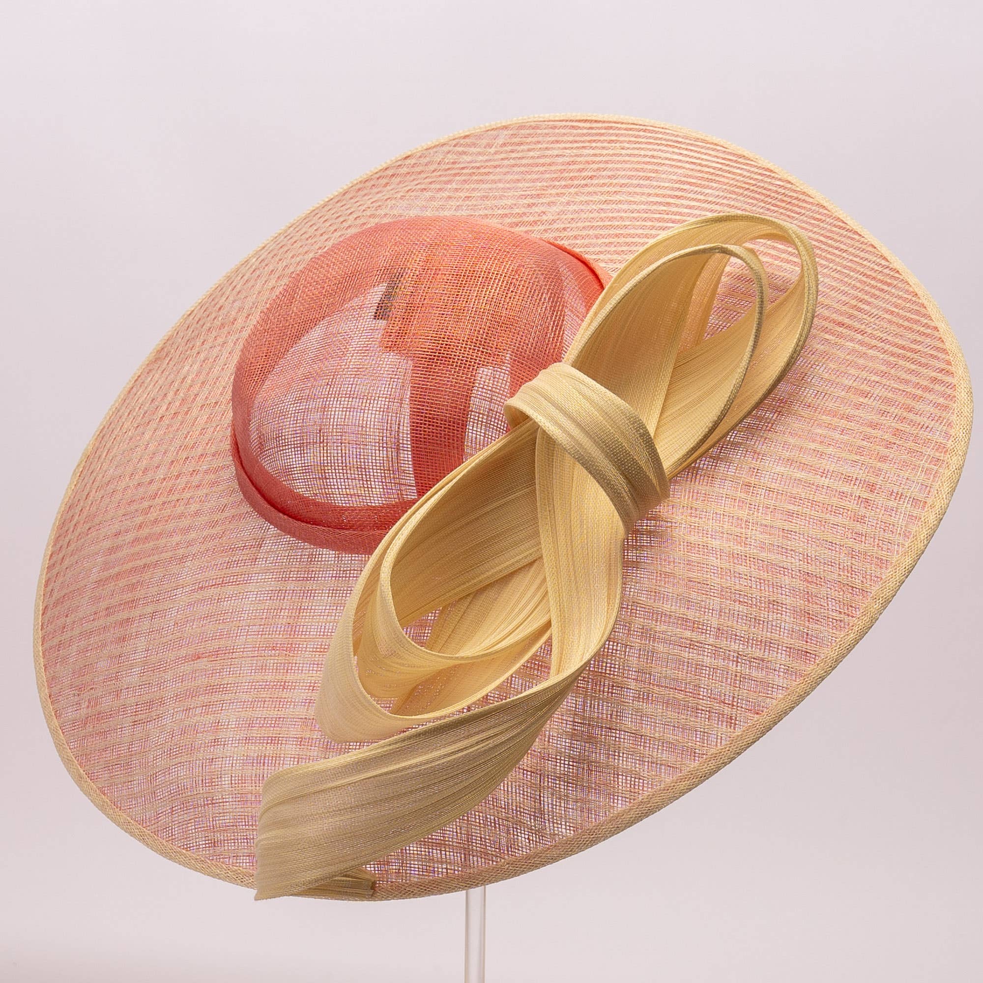 KaKyCo - Wholesale Hat Accessory - Women's - Dual Color Sinamay Base With Jinsin Buntal Bow | 10208513