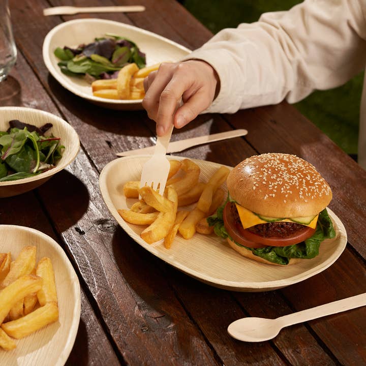 Häago - Wholesale Disposable Plate - 20 Recyclable Palm Leaf Plates3