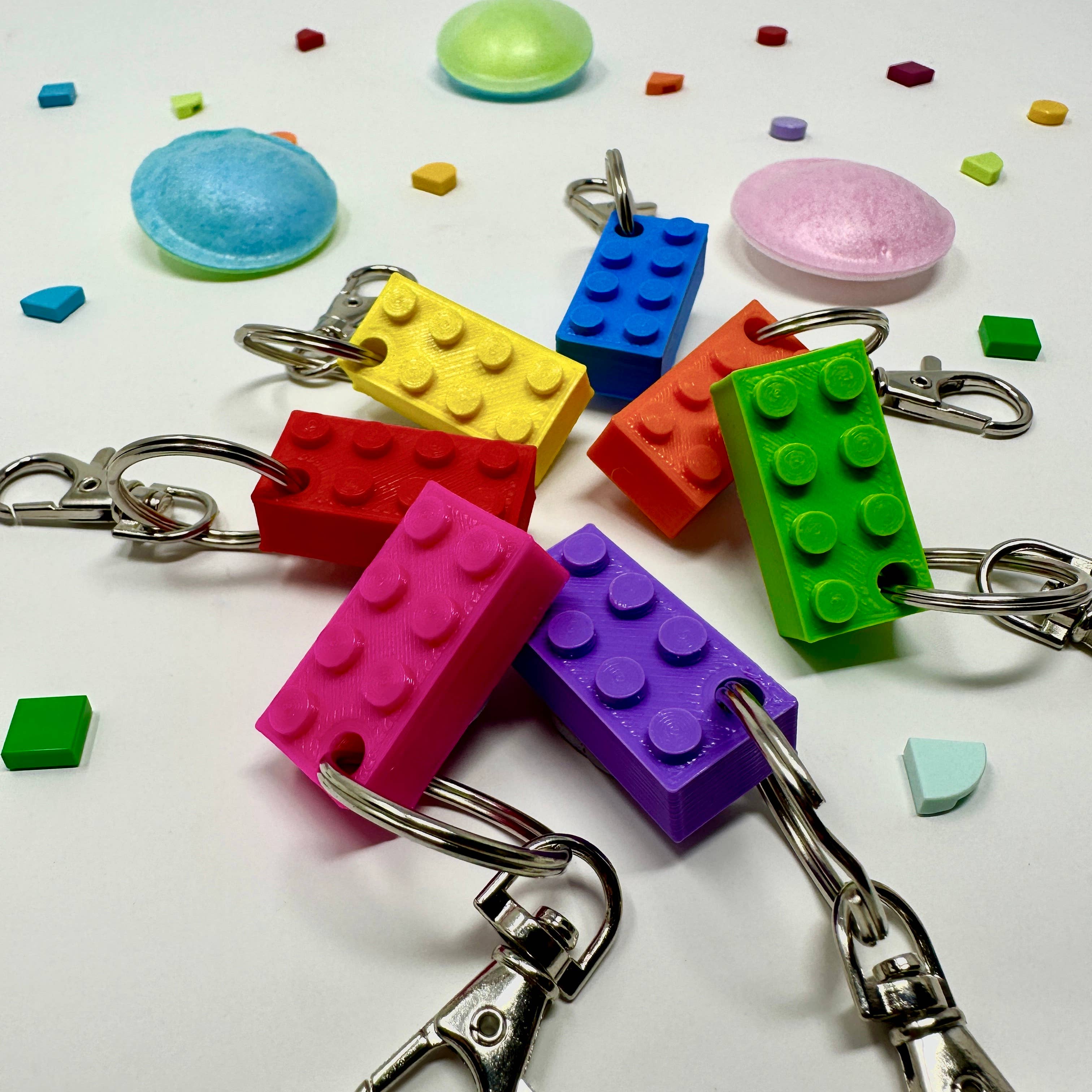Made Happy Gifts - Wholesale Keychain - Kids - Star, Heart and Brick Zip Compatible with LEGO® Bricks9