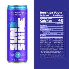 Sunshine Beverages - Wholesale Sports/Energy Drink - Sunshine Good Energy Drink - Blueberry Lemonade (6-4 pks - 13