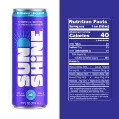 Sunshine Beverages - Wholesale Sports/Energy Drink - Sunshine Good Energy Drink - Blueberry Lemonade (6-4 pks - 13