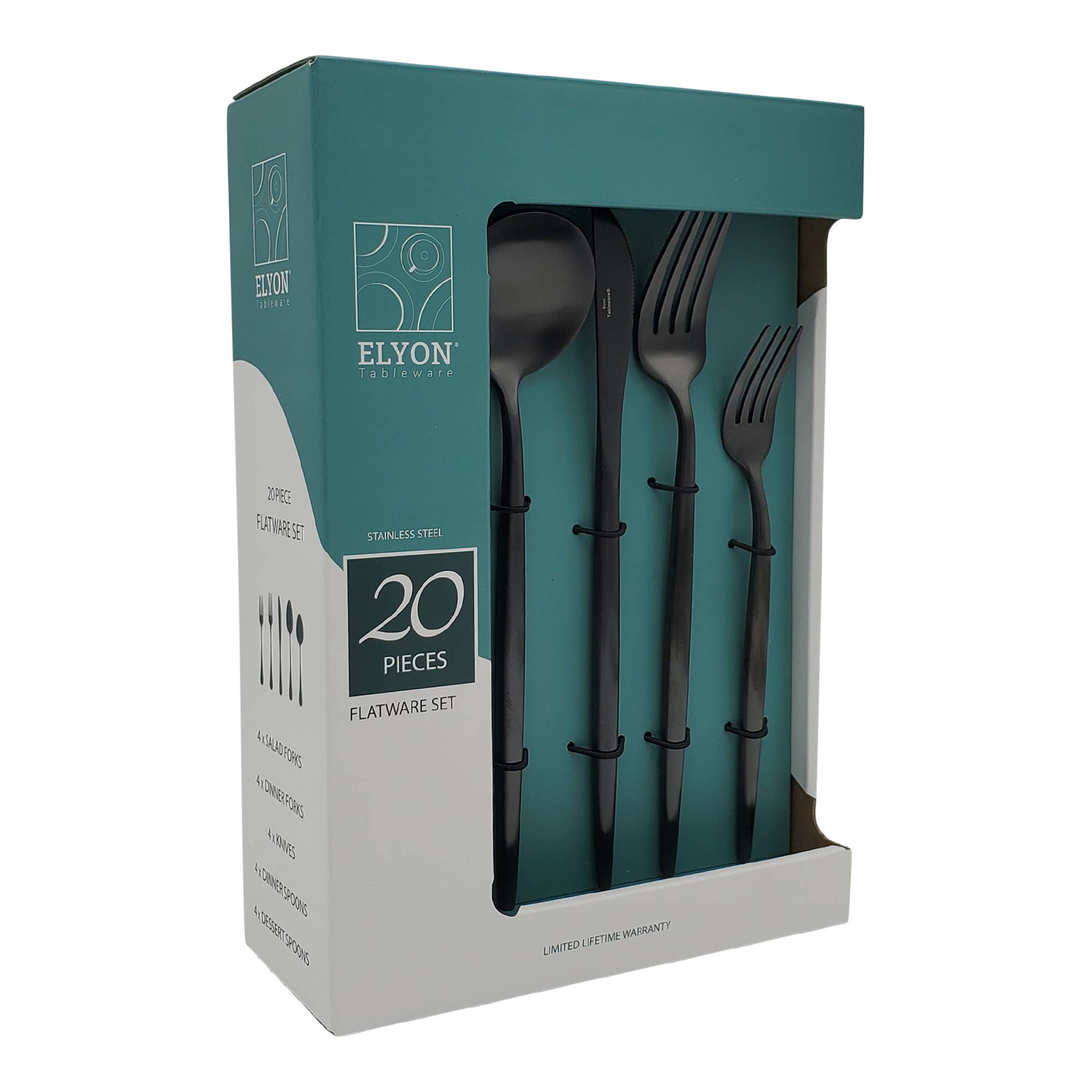 Elyon Tableware® - Vente Set de couverts - Ensemble de couverts colorés 20 pièces en acier inoxydable pour 4 personnes7