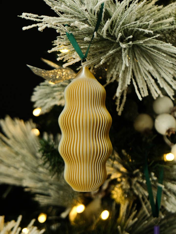 Christmas decoration - 3d printed tree ornament - NR-7 for wholesale by Du Vert Au Rouge Chez Soi