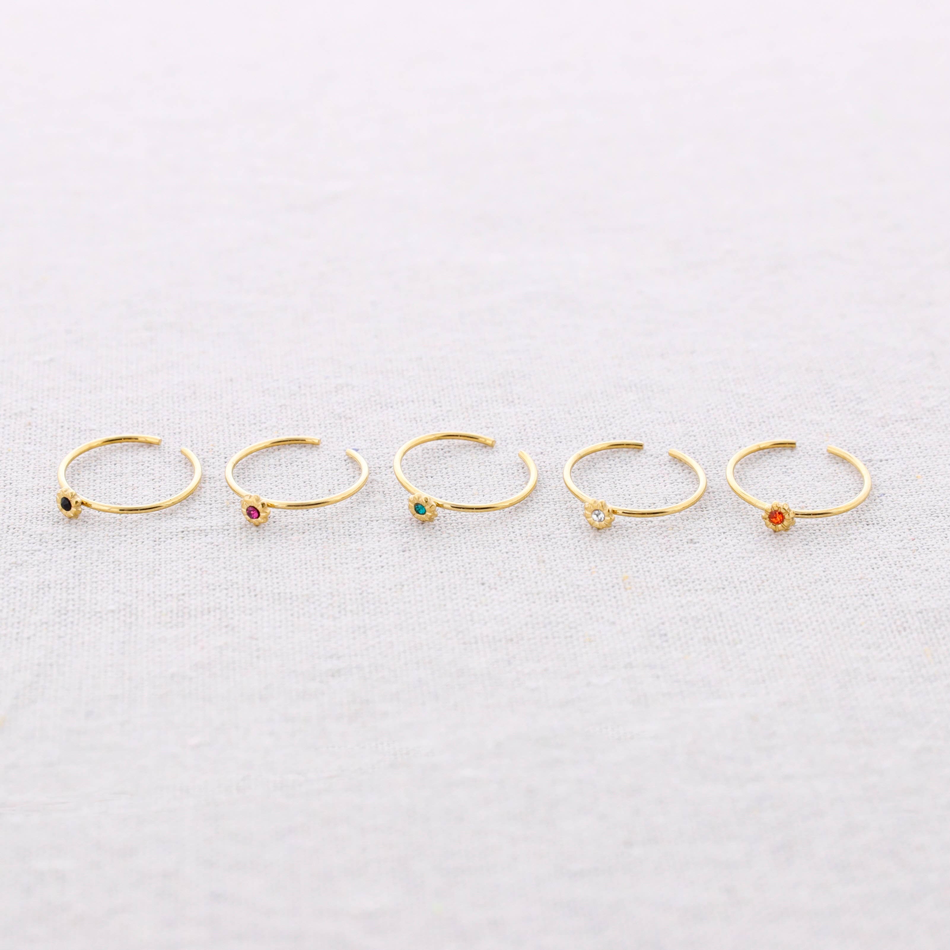 Sonata – Engroshandel Multifingerring – Krystalblomst stålring3