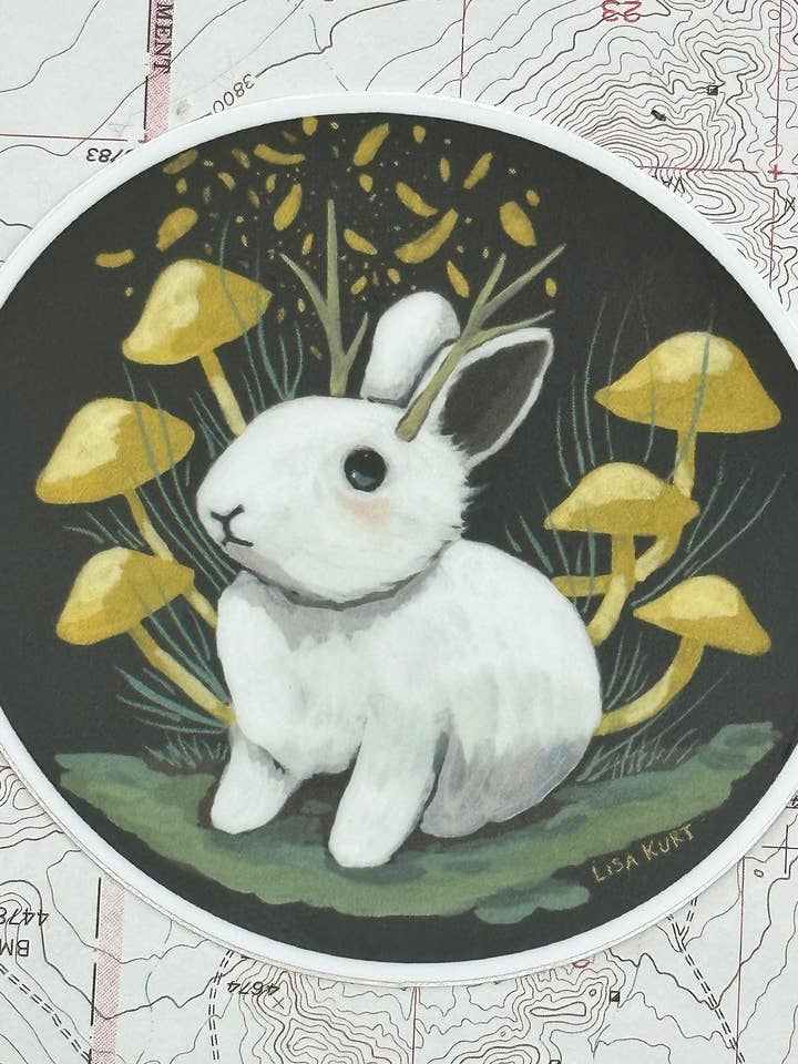 De Forager Vinyl Sticker voor wholesale door Lisa Kurt art + illustration