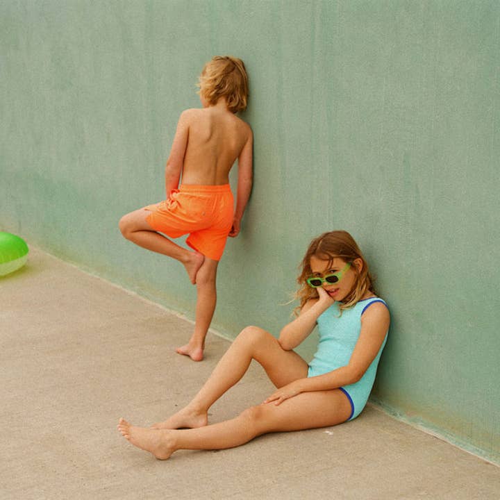 Golden Child - Wholesale One-piece swimsuit – Kids - Golden Child Fluro Crinkle One Piece - Mint1