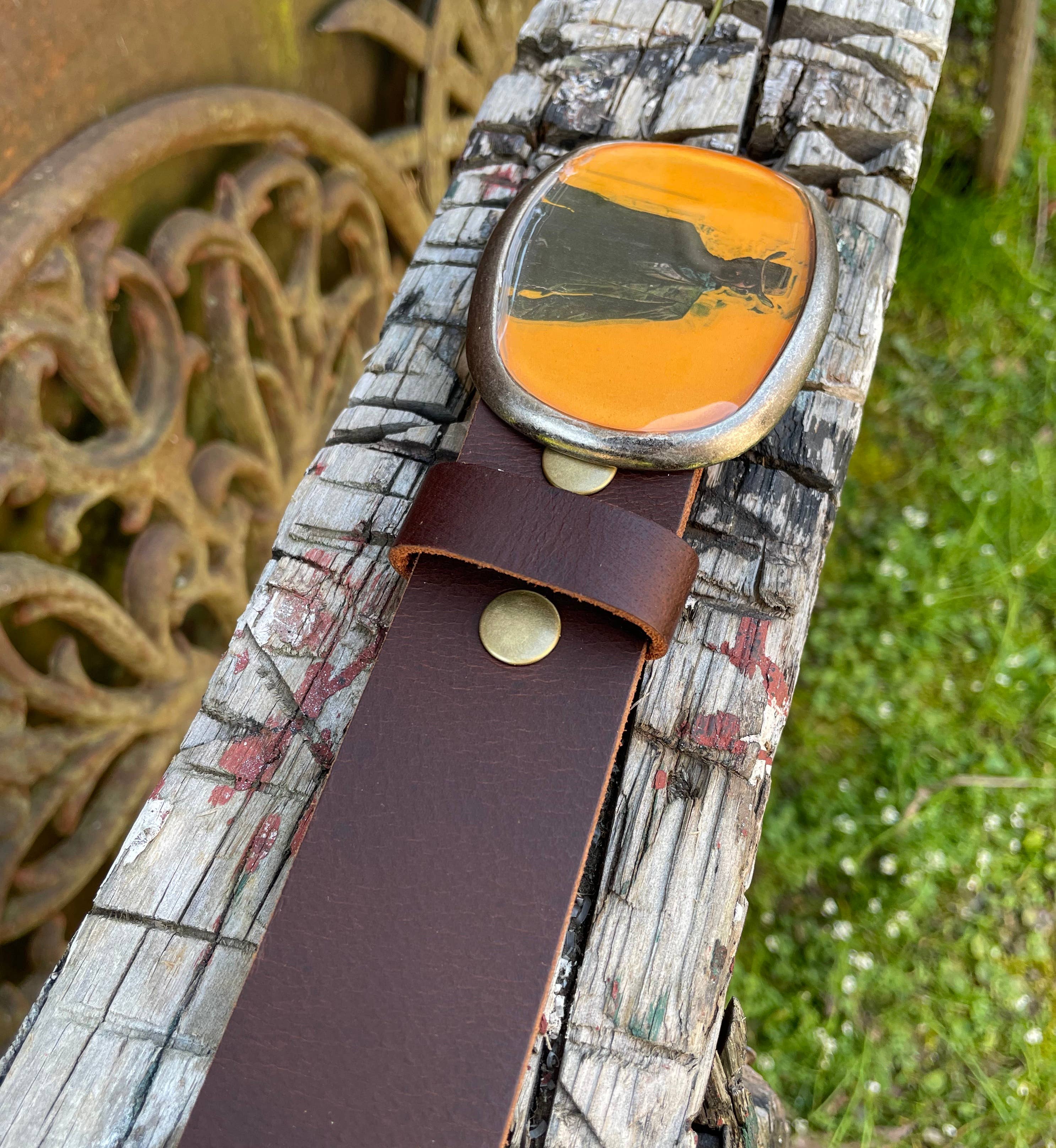 Brown leather belt strap - matte, texture, for belt buckle for wholesale on Faire5