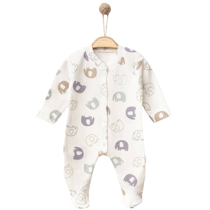 Himmelberg Baby – wholesale Jumpsuit – Baby – Elephant-Print Baby Rompers – Available in 3 Sizes1