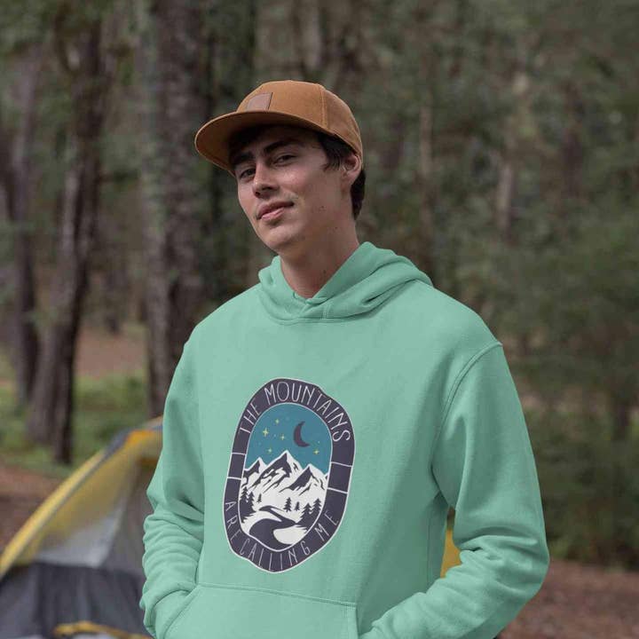 Mountains Are Calling Unisex Hoodie for wholesale by Wombacart