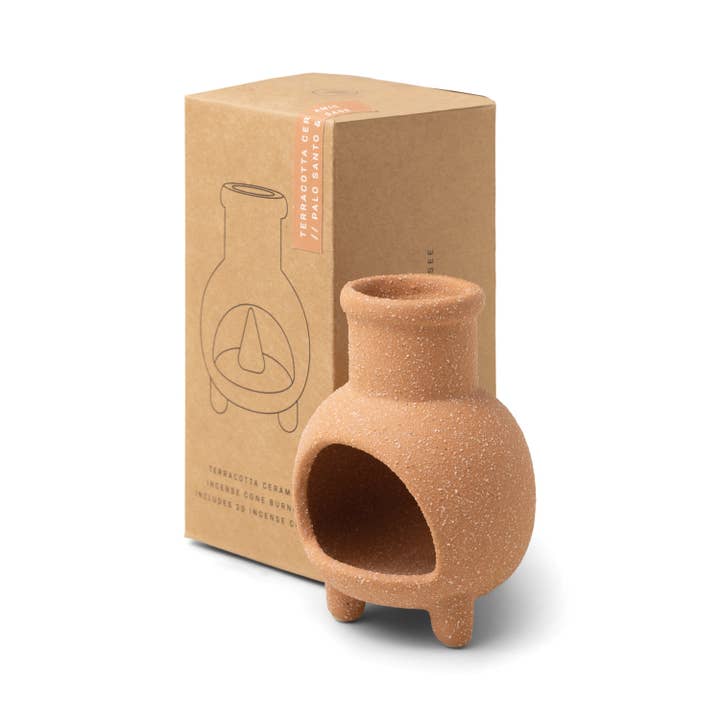 Designworks Collective – wholesale Incense holder – Paddywax Chiminea Incense Holder+Scent Set - Palo Santo