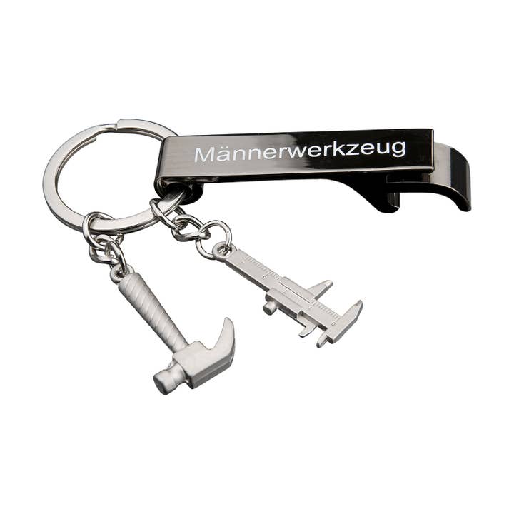 Men's tool keychain H.9 cm for wholesale by Gilde Handwerk Macrander GmbH & Co. KG