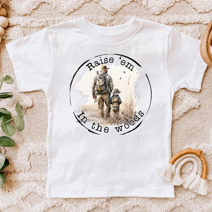 AvaryMaeInspirations - Wholesale Screen-printed t-shirt – Kids - Raise em in the Woods Tee Shirt0