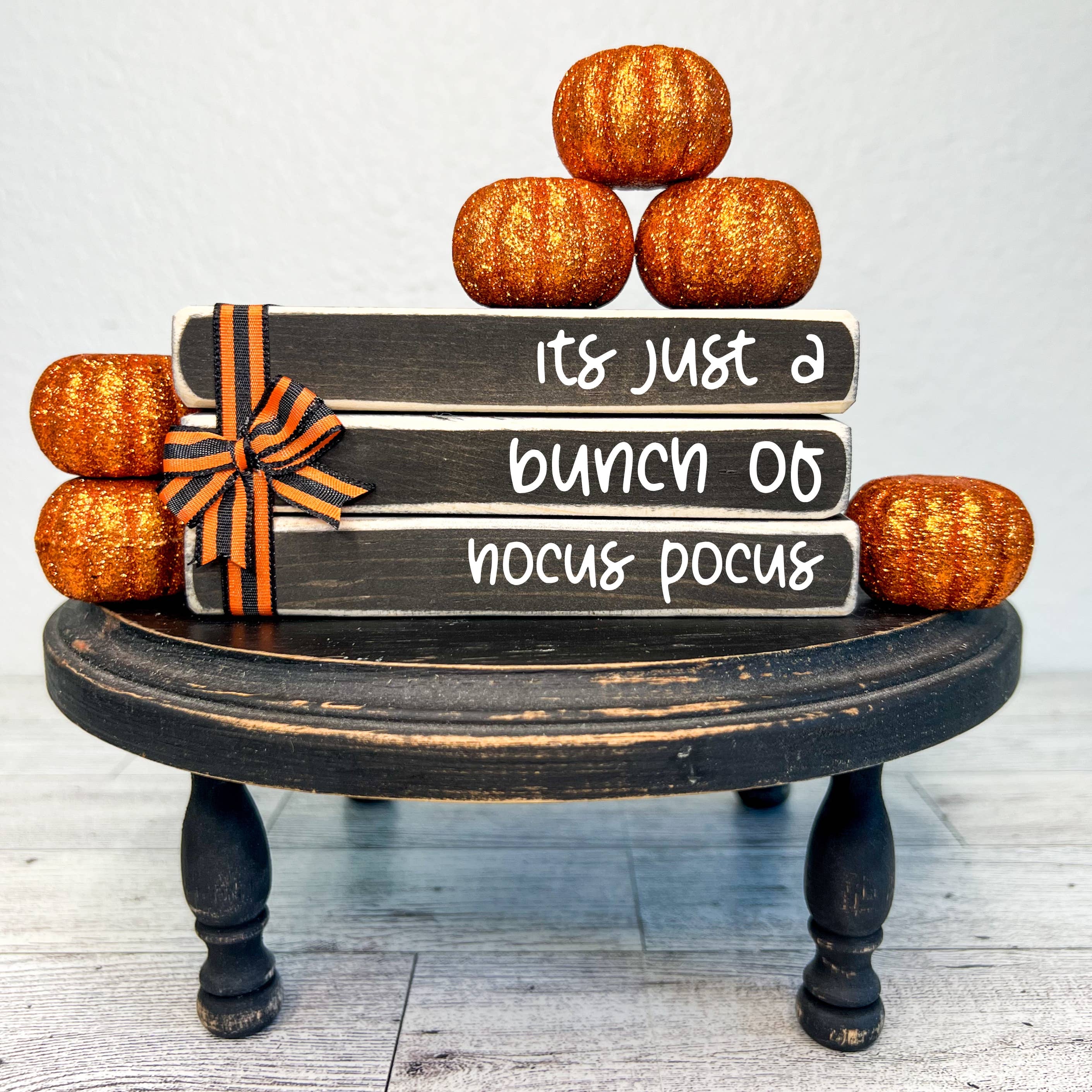 Ruaille Buaille Co - Wholesale Decorative tabletop object - October home decor | Mini book stacks for Halloween - Hocus