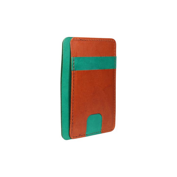 HOLD SUPPLY - Wholesale Wallet - Unisex - Green and Brown Unisex Leather Front Pocket Wallet3