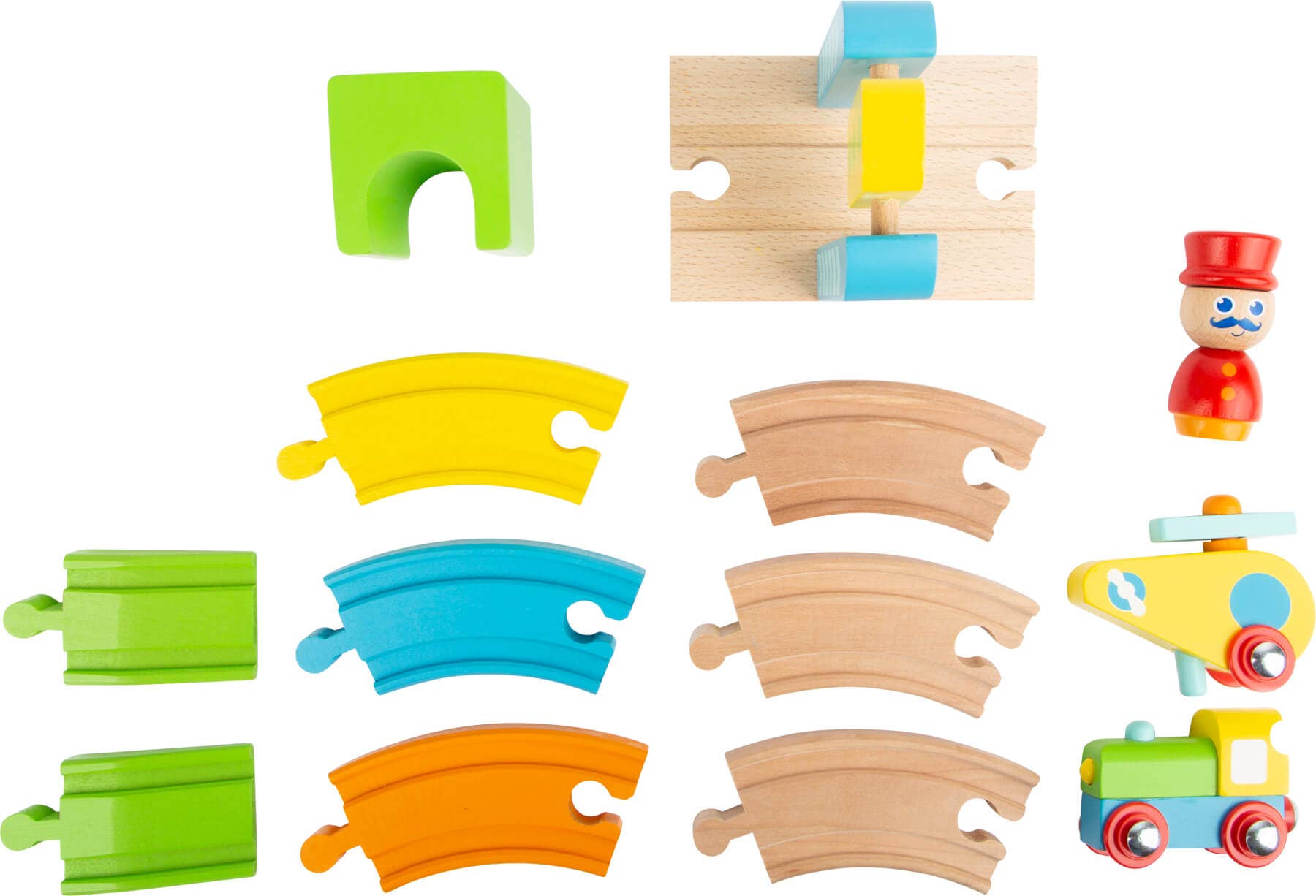 small foot - Wholesale Wood Toy - Kids - Junior Helicopter Wooden Toy Train3
