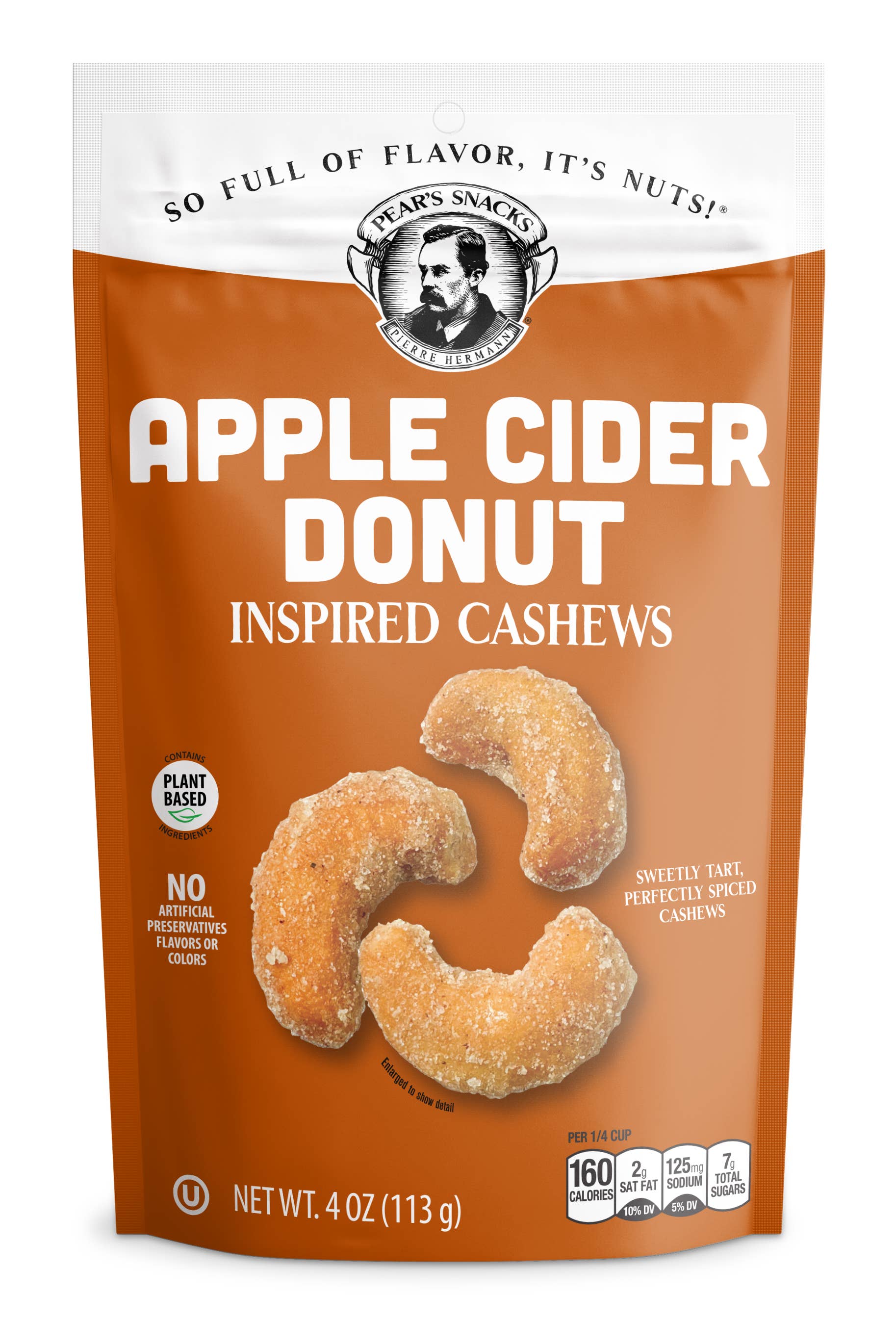 Pear's Snacks - Wholesale Nuts - Apple Cider Donut Cashew (4 oz x 6)
