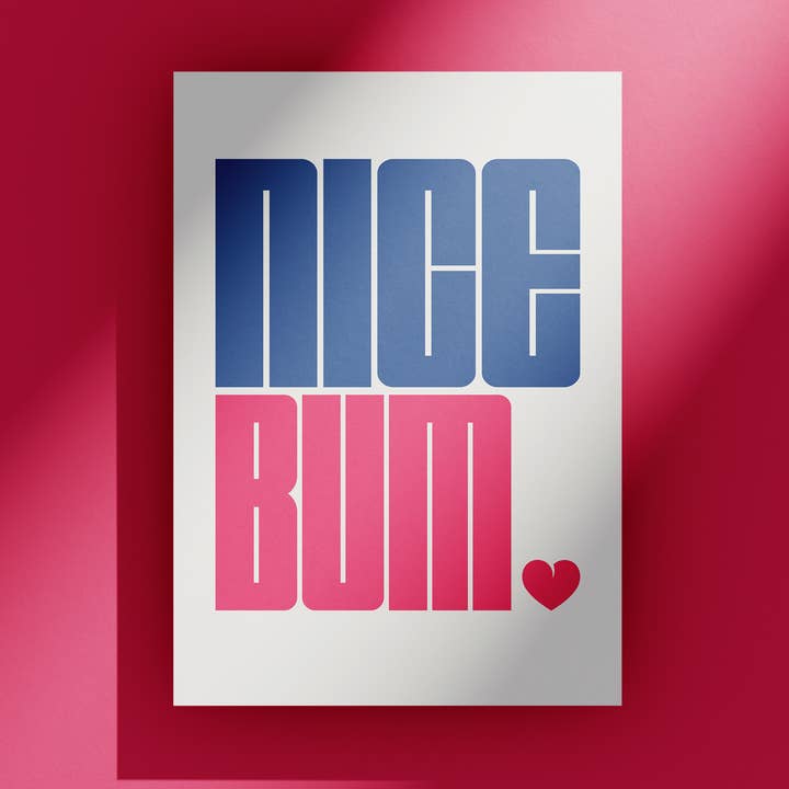 Nice Bum (A6 Size) Greeting Card for wholesale by Heyyy Ltd