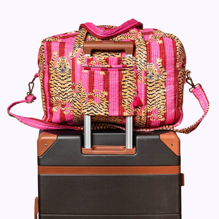 kikooni - Wholesale Weekender Bag - Women's - Large Travel Bag "Poppy Tiger LOVE"1