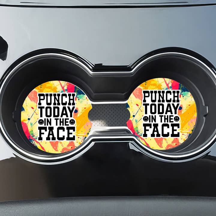 Dessous de verre de motivation pour voiture - Néoprène, ensemble de 2 pour la vente par Stencil Art Canada