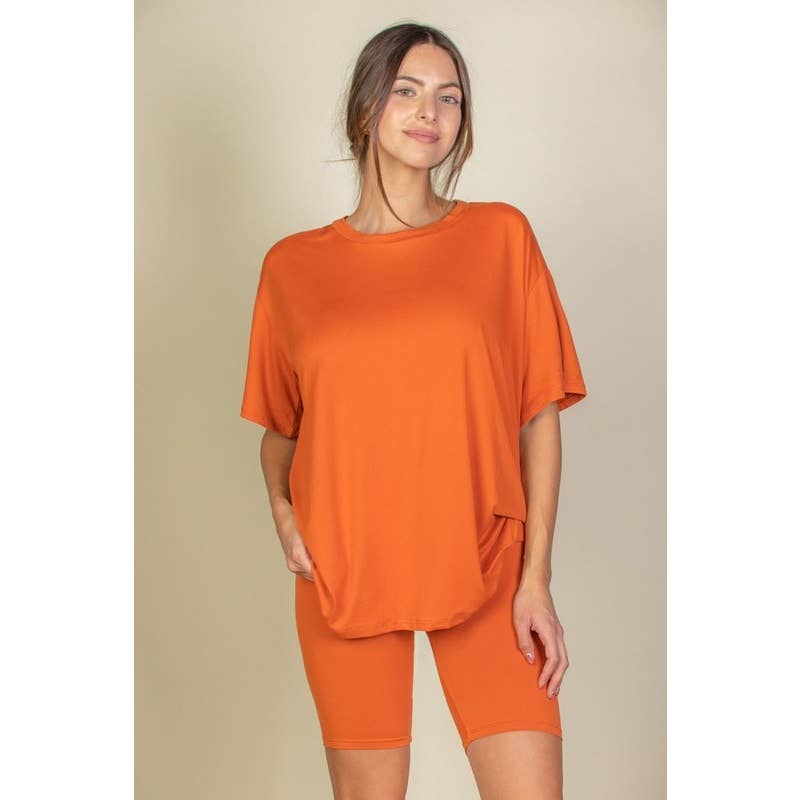 Paperdoll - Venta al por mayor Conjuntos de top y pantalón corto (NO para estar en casa) - Mujer - Conjunto de camiseta holgada de ajuste suelto y pantalones cortos de ciclismo4