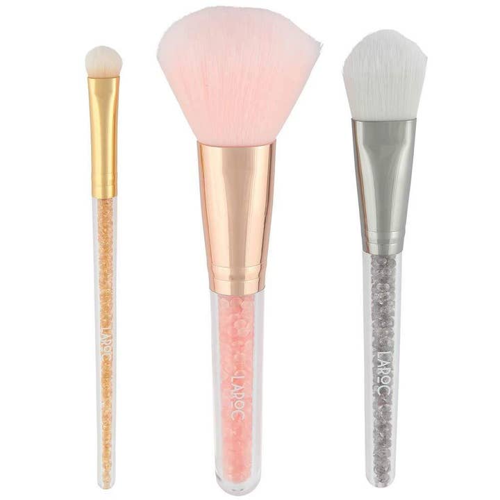 LaRoc 3 Piece Crystal Brush Set for wholesale by LaRoc Cosmetics