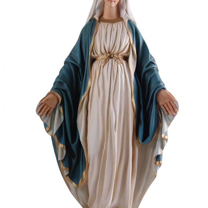 Vår Fru av Nåd, handgjord och handmålad 43 cm för wholesale av Angelluz