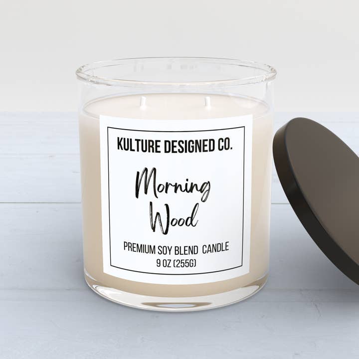 MORNING WOOD| 9 oz Candle for wholesale by Kulture Designed Co.