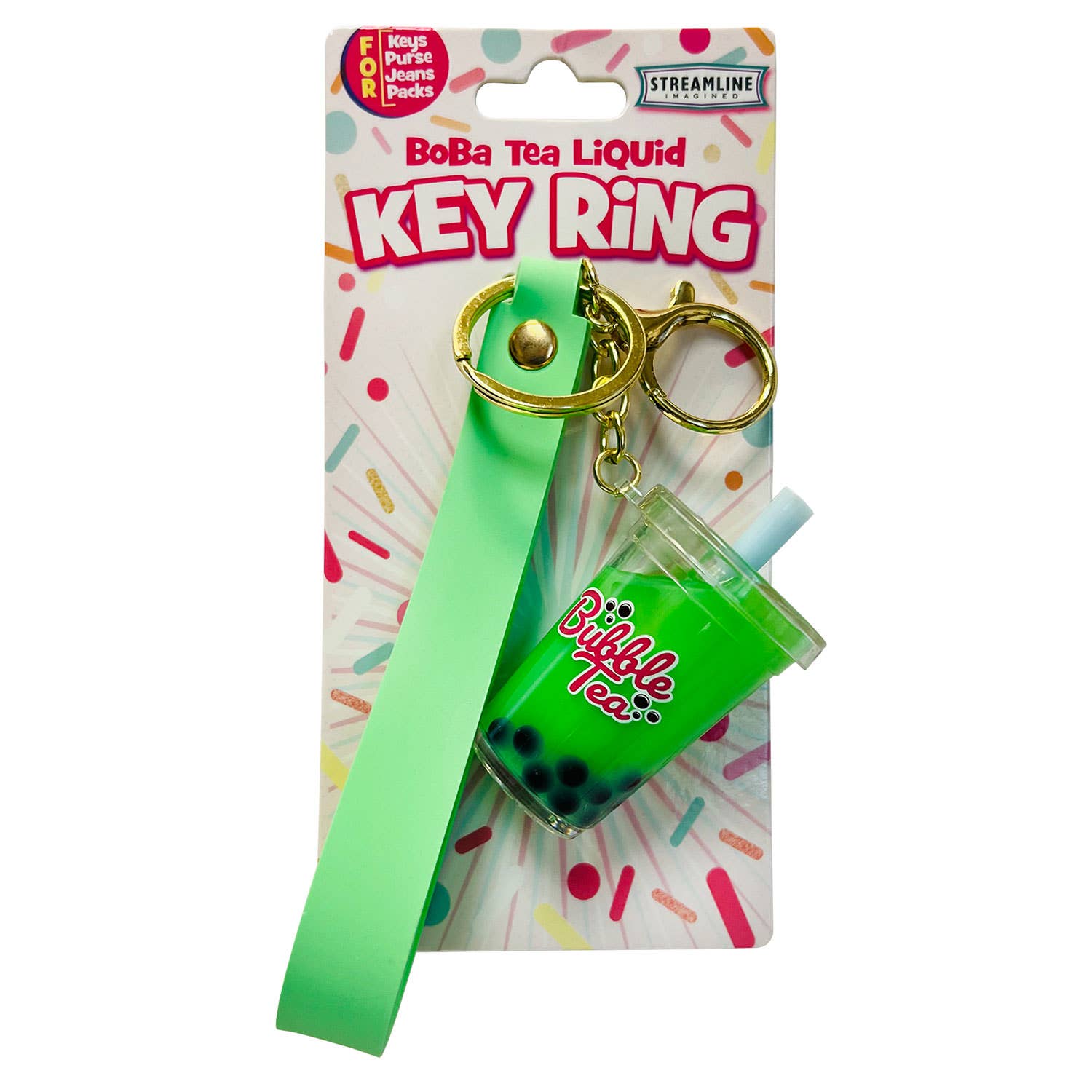 Streamline – wholesale Keychain – Women's – Boba Tea Liquid Key Rings5