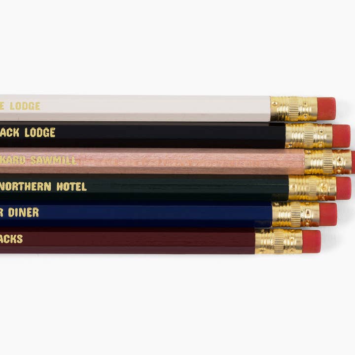 Marigold Press - Wholesale Pencil - Twin Peaks Pencil Set - Set of 6 2