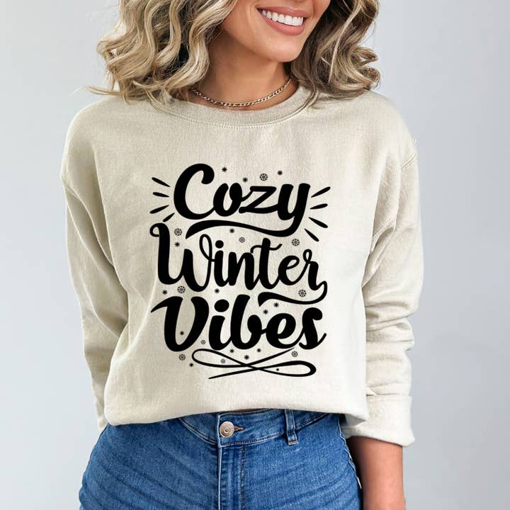 LA Shirt Company - Wholesale Graphic Sweatshirt - Unisex - Cozy Winter Vibes - Sweatshirt & Hoodie