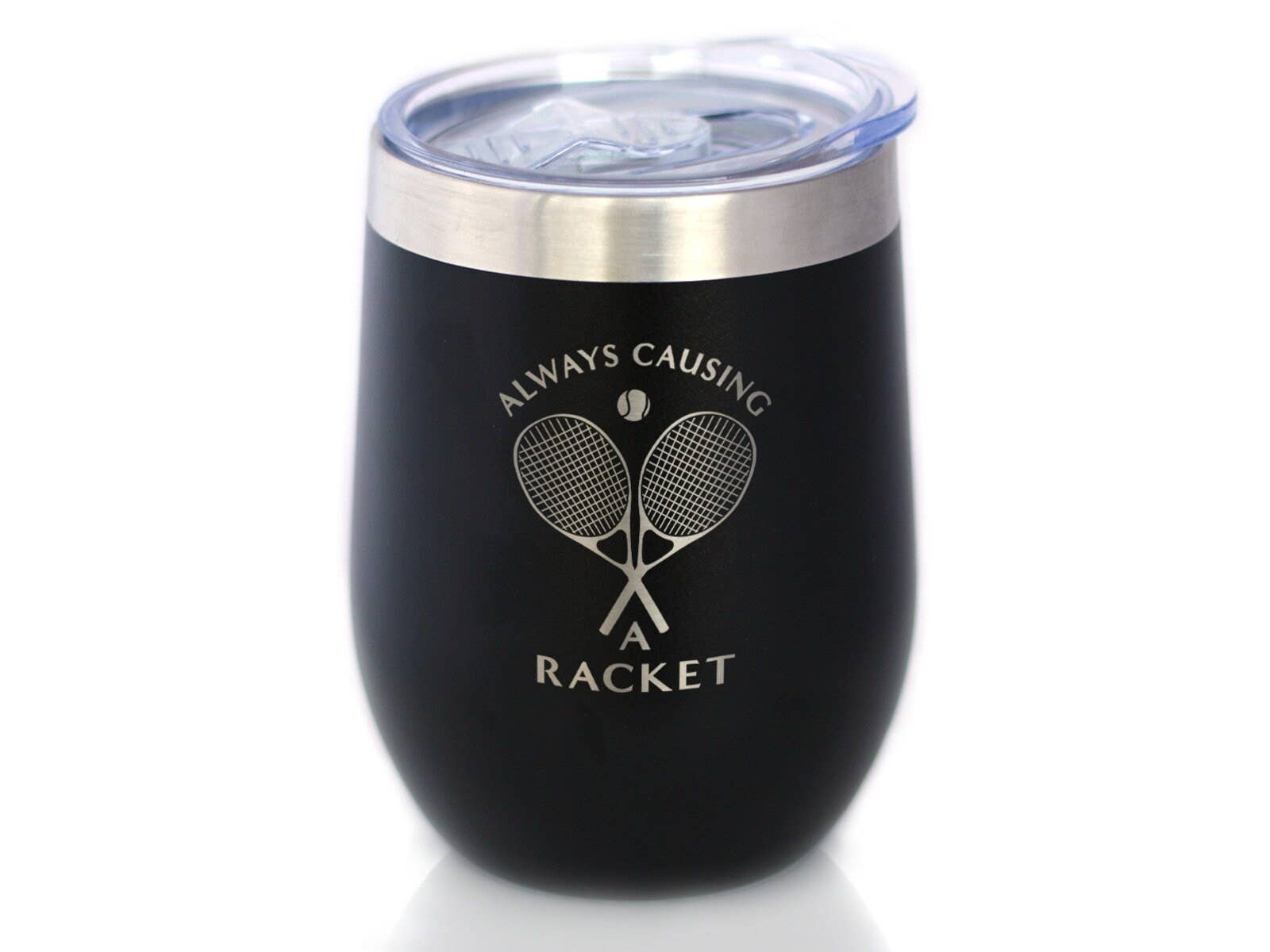 bevvee - Wholesale Insulated Mug/Tumbler - Causing a Racket Insulated Wine Tumbler - Tennis Gifts9