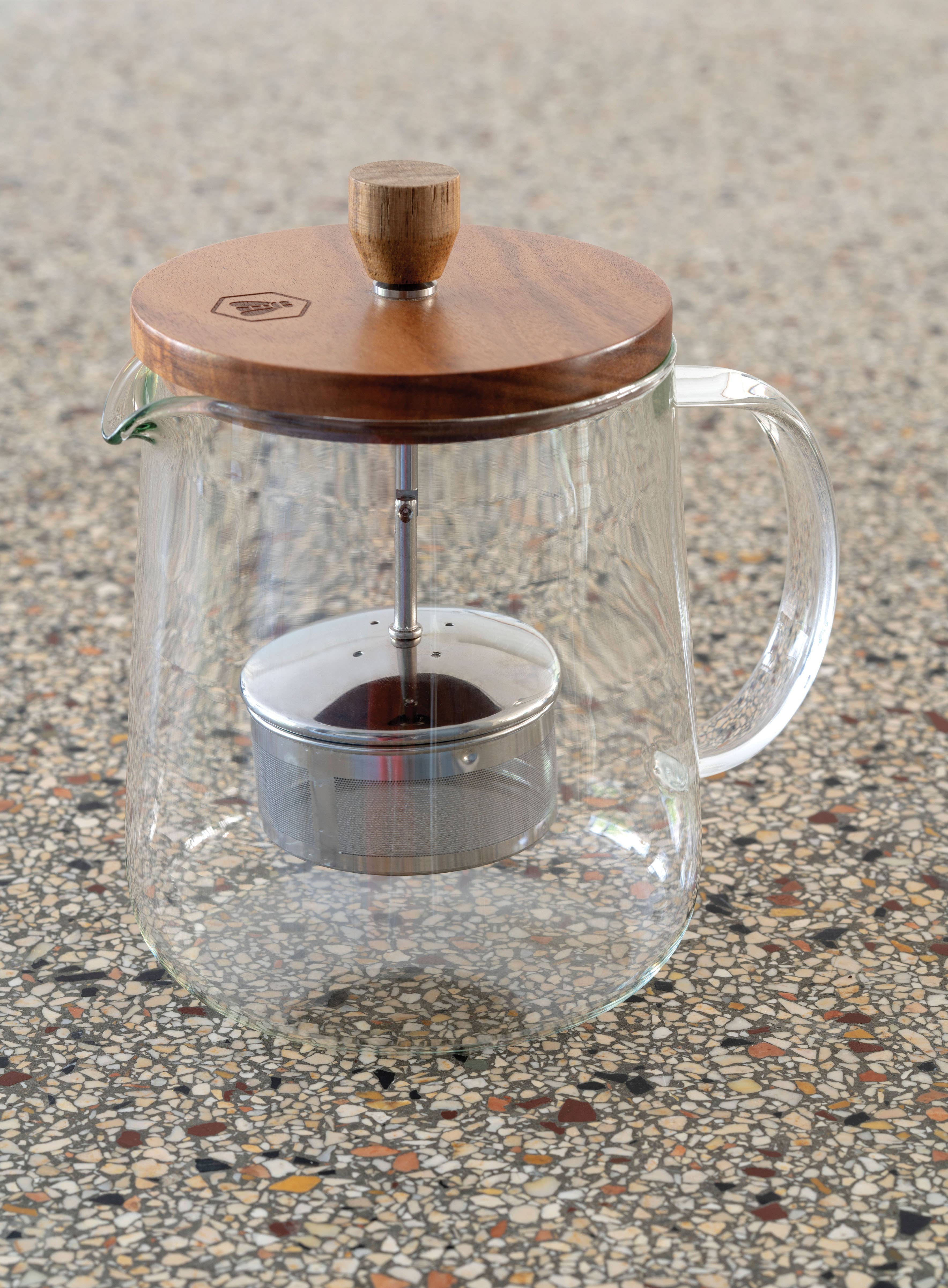 Laguiole - Vente Théière - Laguio Théière + Couvercle en Bois et Infuseur Amovible 1L2