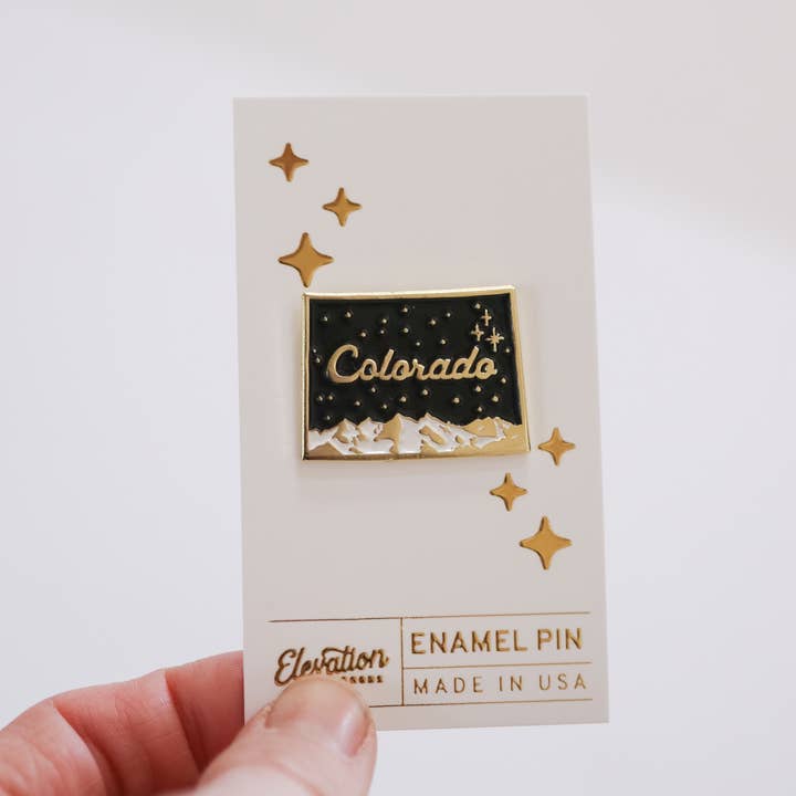 Colorado Enamel Pin | Rocky Mountain Souvenir for wholesale by Elevation Goods