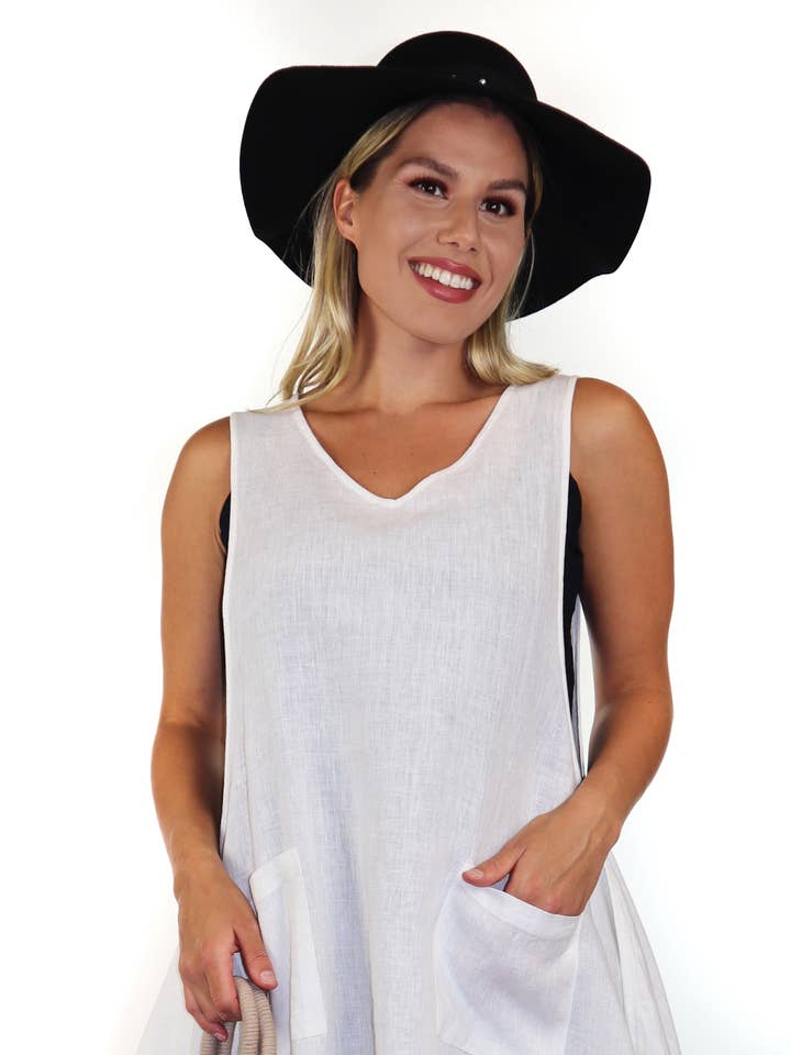 LINEN AND GAUZE - Wholesale Dress – Women's - 3292 Linen Dress12