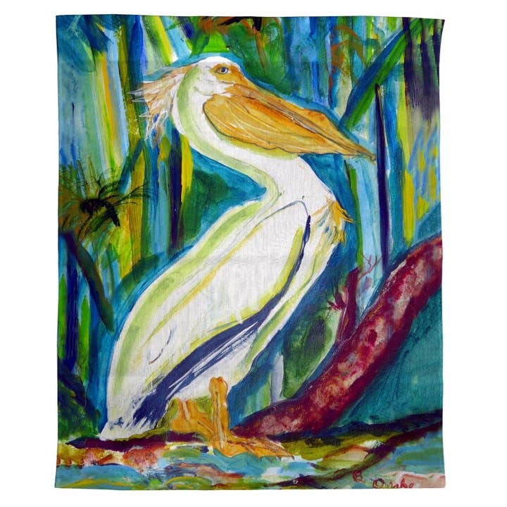 King Pelican II Outdoor Wall Hanging 24x30 for wholesale by Betsy Drake Interiors