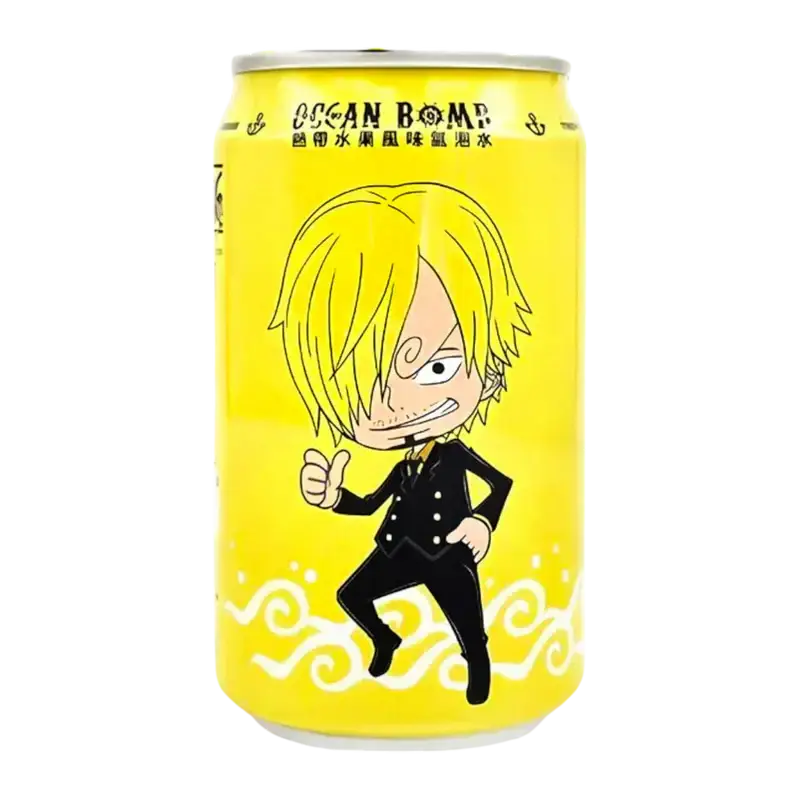 Pops Distro Inc - Wholesale Sparkling water - Ocean Bomb One Piece Sparkling Water Sanji Tropical Fruit Flavor (330ml) (Taiwan) 6-Pack0