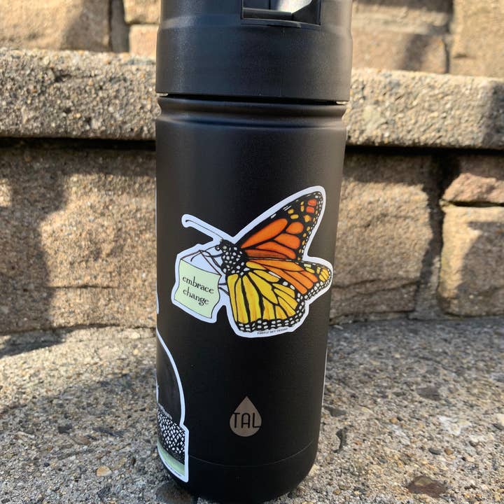 Firefly Sky Design - Wholesale Sticker - Monarch Butterfly "Embrace Change" Die Cut Vinyl Sticker3