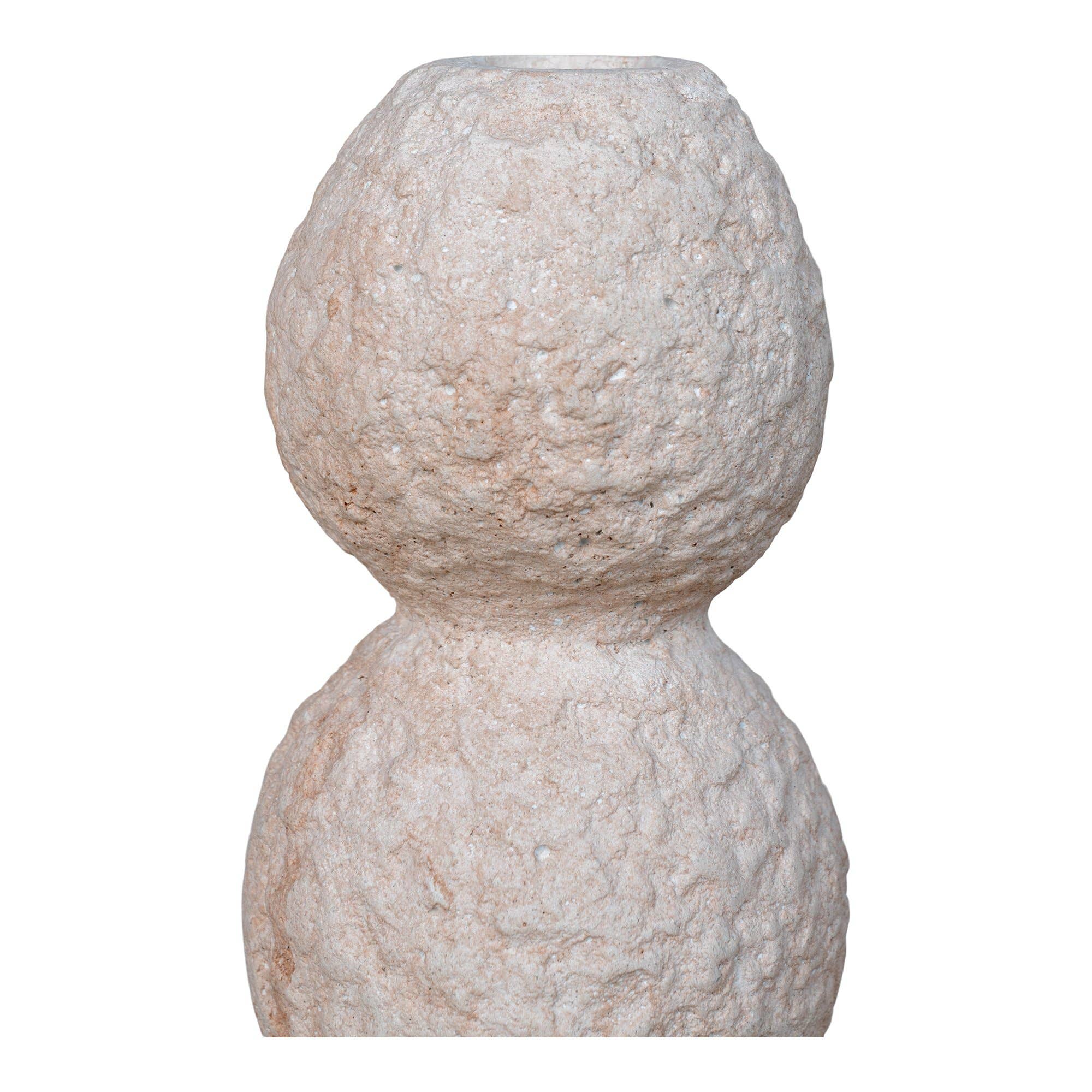 Beige Candle Holder - Candle Holder. cement. natural. set of 2 for wholesale on Faire2